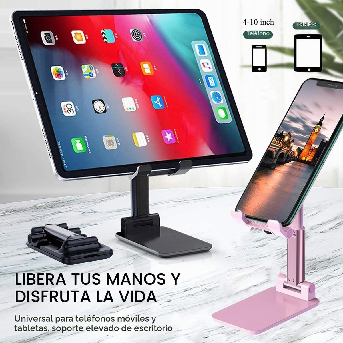 Meetuo 2 soportes para teléfono celular, soporte de teléfono de alt...