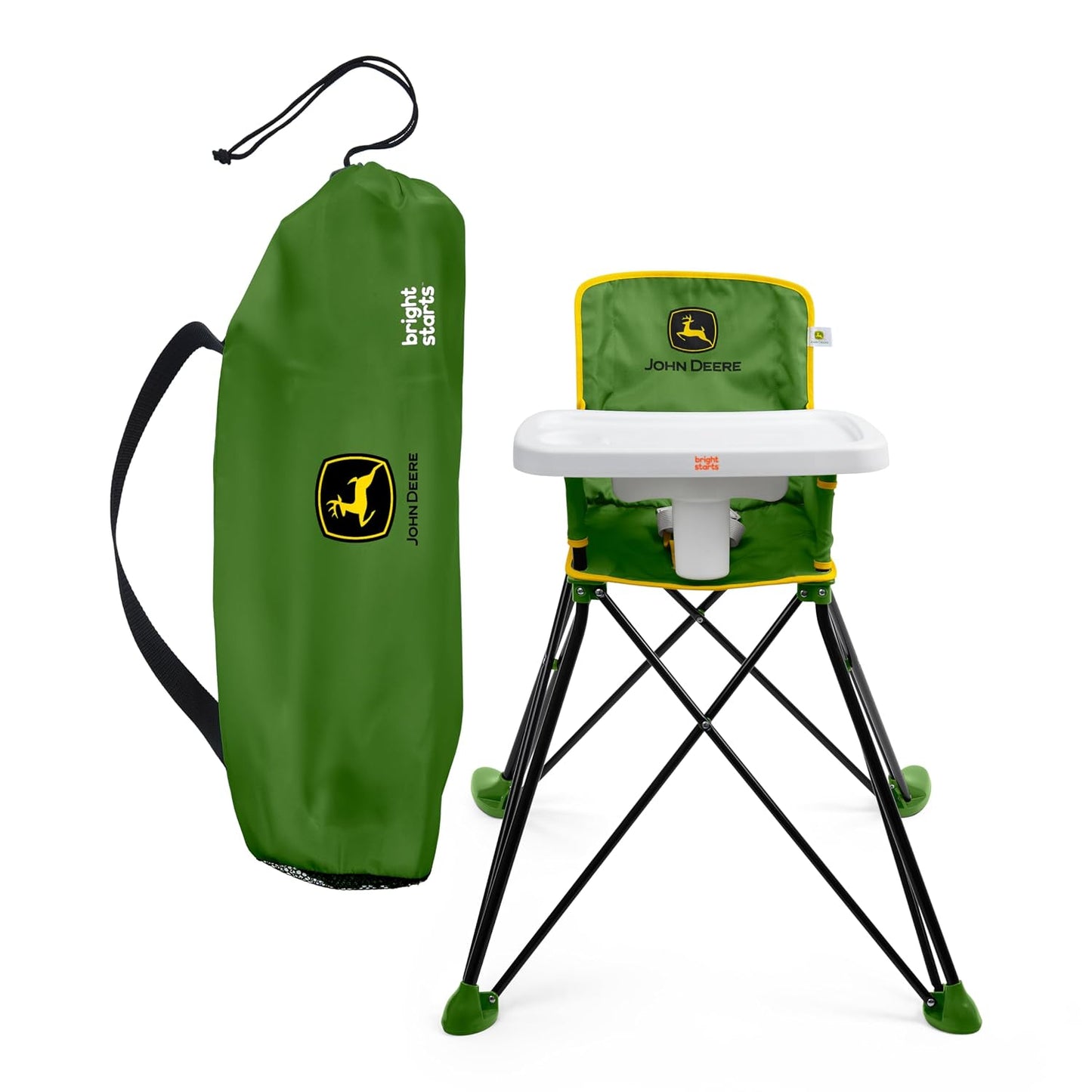 Bright Starts John Deere Pop 'N Dine - Silla alta portátil, int...