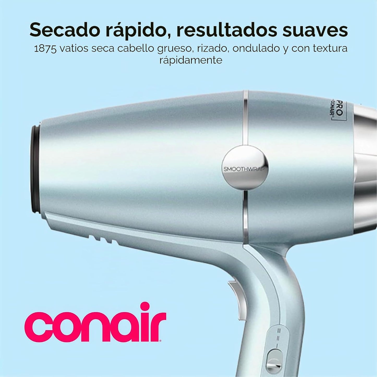 INFINITI PRO CONAIR SmoothWrap Secador de Cabello, Secador con Acce...