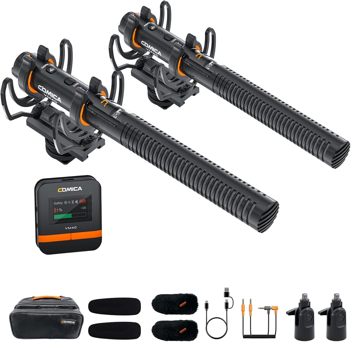 COMICA VM40 Combo Micrófono inalámbrico de doble canal para cámara...