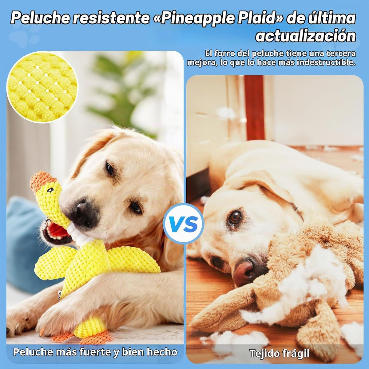 Vitscan Juguetes duraderos para perros pequeños y grandes, juguete...