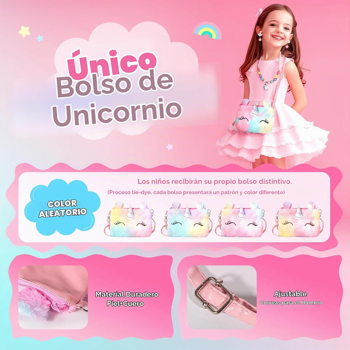 ULOVEME Umicorn - Kit de maquillaje real para niñas pequeñas, jugue...