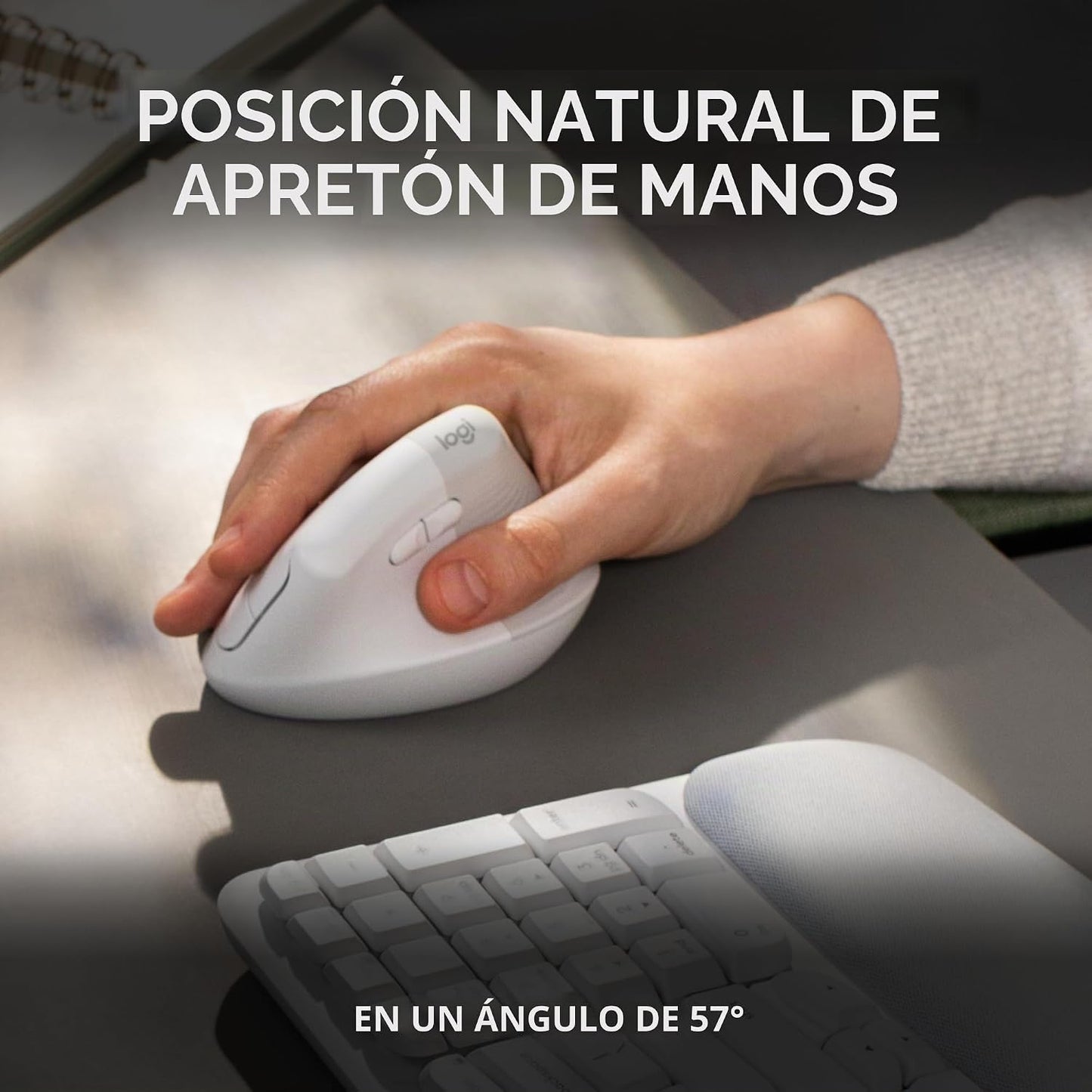 Logitech Wave Keys - Teclado ergonómico inalámbrico con reposamanos...