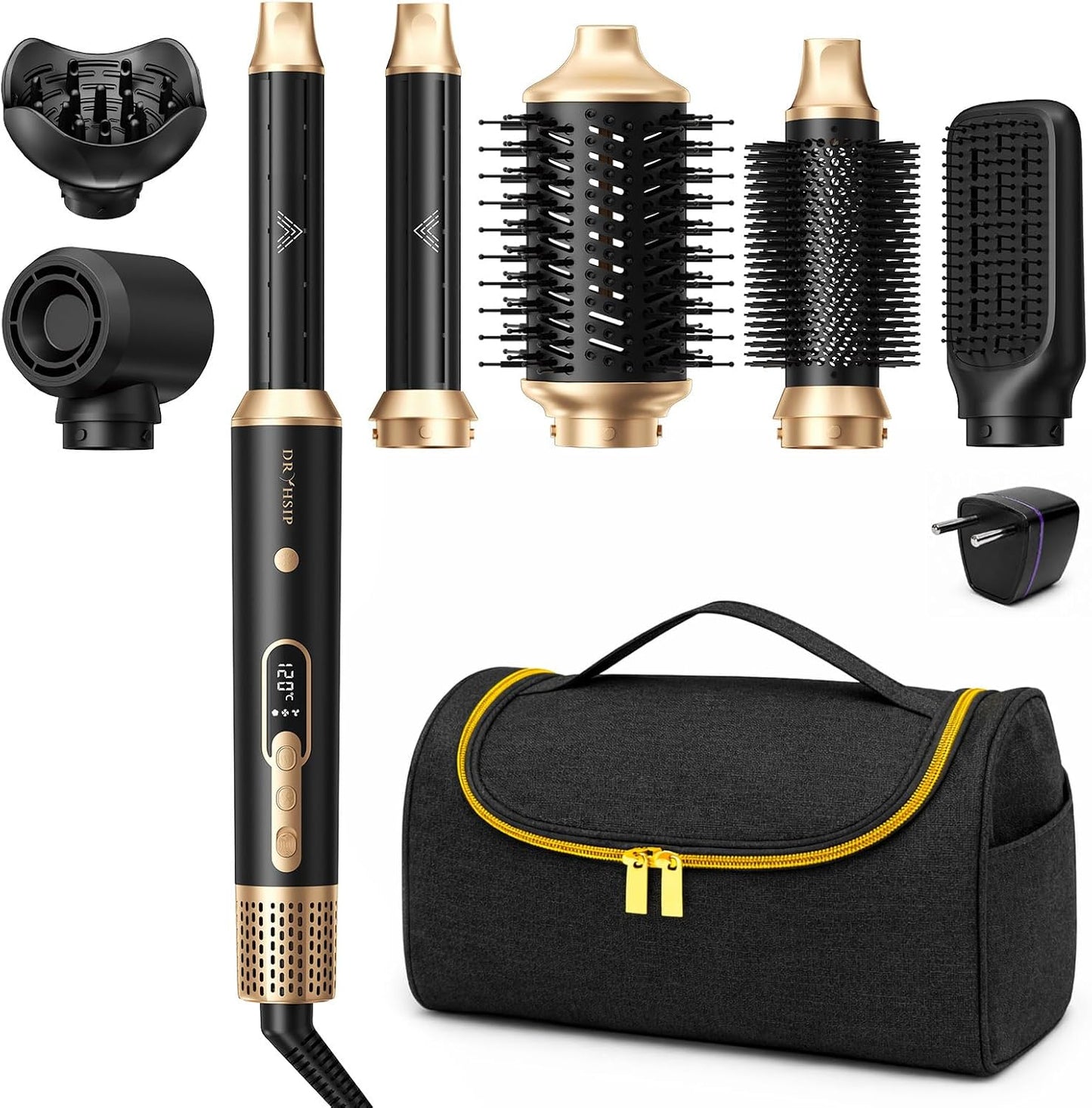 Purtitwe Cepillo secador de pelo de doble voltaje para viajes, herr...