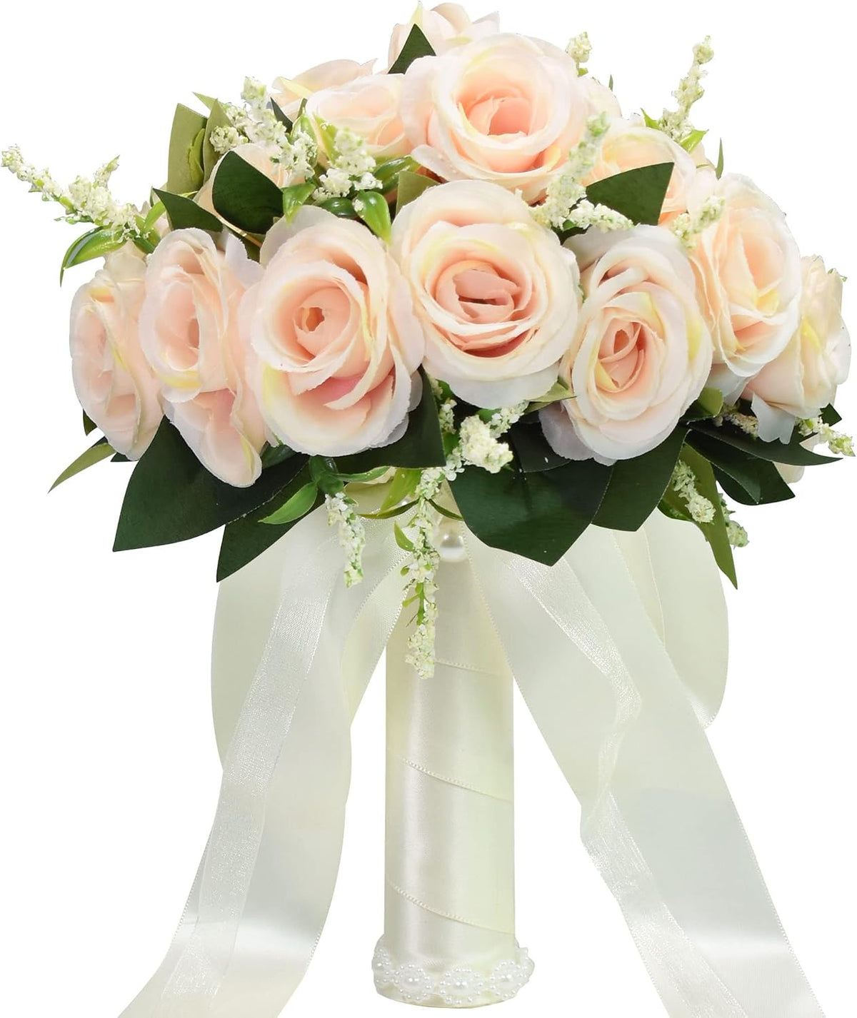Febou Ramos de boda de 8.3 pulgadas para novia, dama de honor, ramo...
