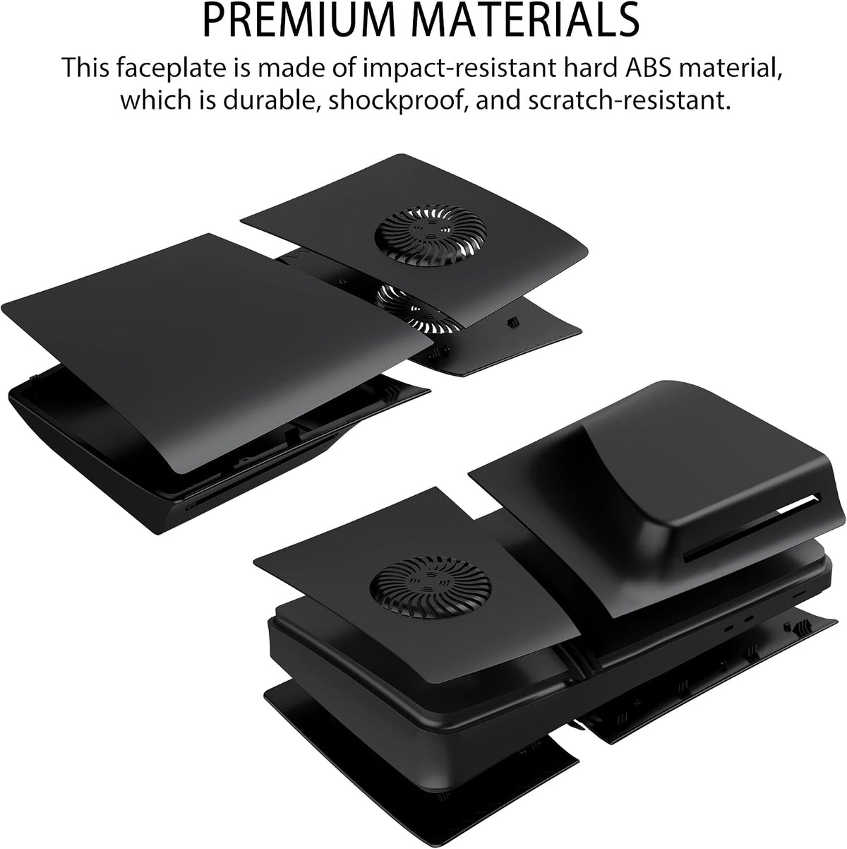 Placa Frontal para PS5 Pro Disc Edition con Tira de Luz RGB y Filtr...
