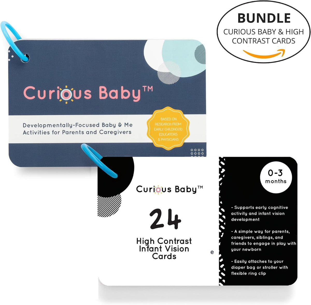 Curious Baby Paquete de tarjetas de actividad y tarjetas de visión...