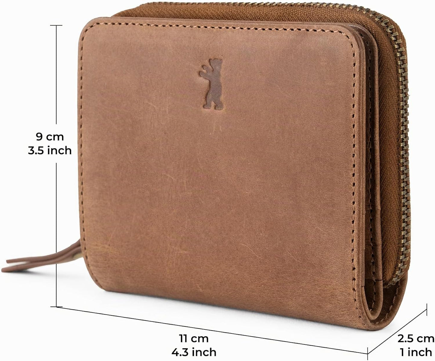 BERLINER BAGS Cartera pequeña de cuero genuino Mujer Sara, Caja de...