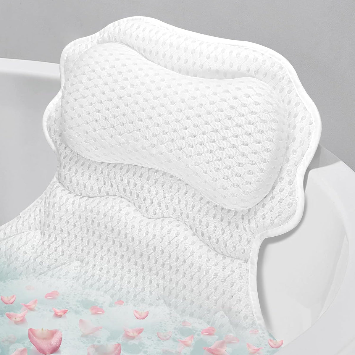 Almohada de baño SetSail, almohadas relajantes para tina con soport...