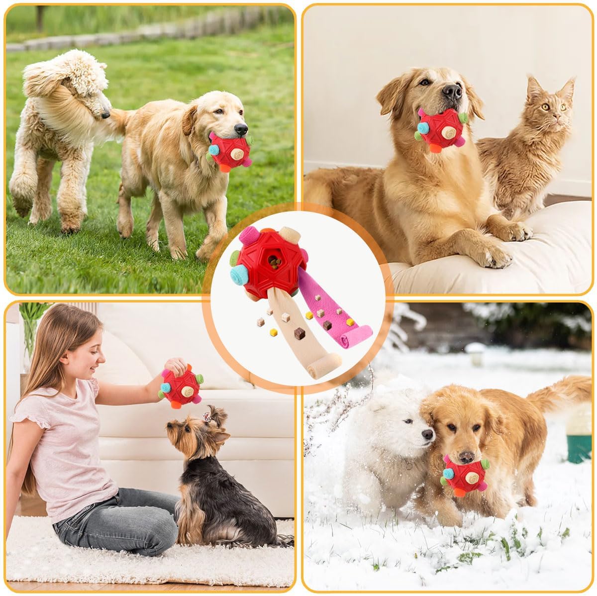 Petration Pelota Olfateadora para Perros - Juguetes de Rompecabezas...