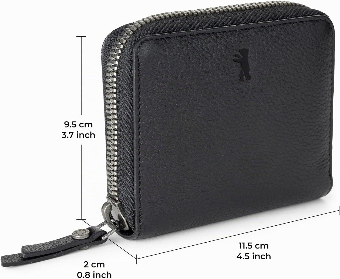 BERLINER BAGS Cartera pequeña de piel auténtica Palermo, caja de re...