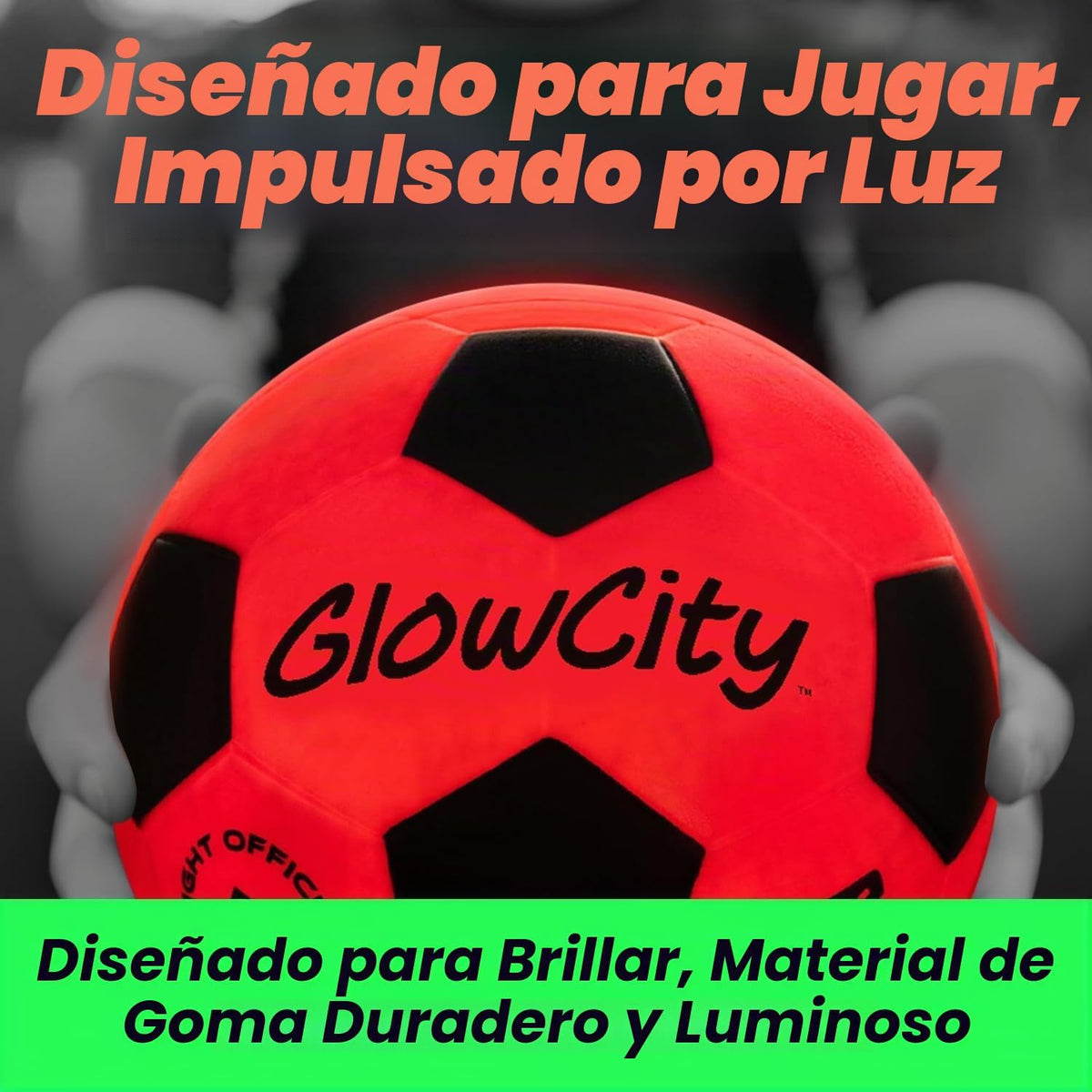 GlowCity Balón de fútbol que brilla en la oscuridad - Tamaños 3, 4,...