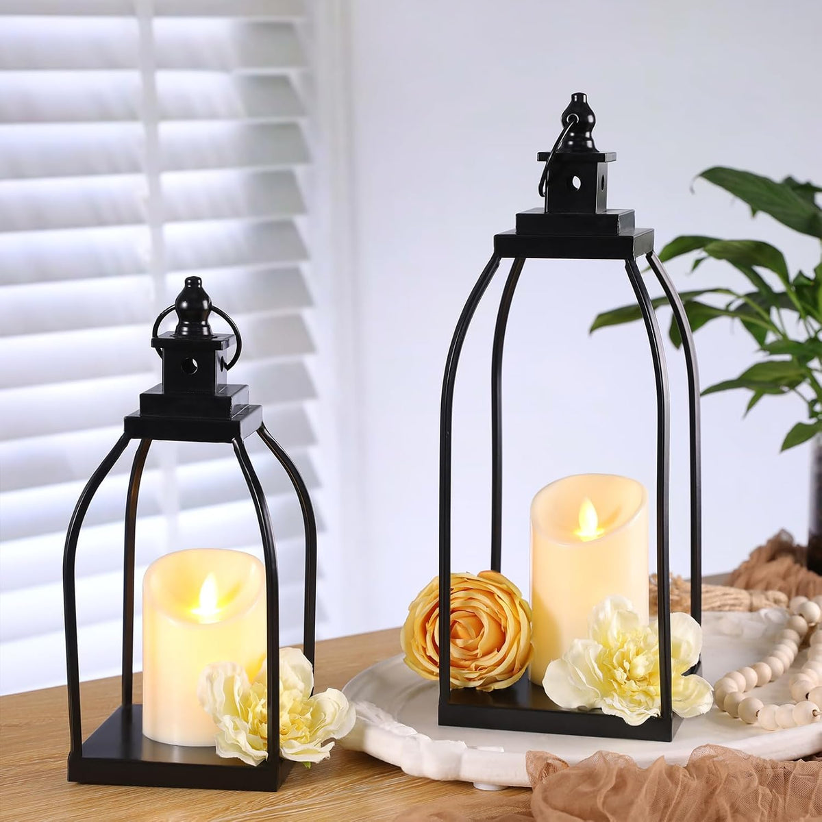 DARJEN Farol Moderno de Granja para Decoración de Exteriores e Inte...