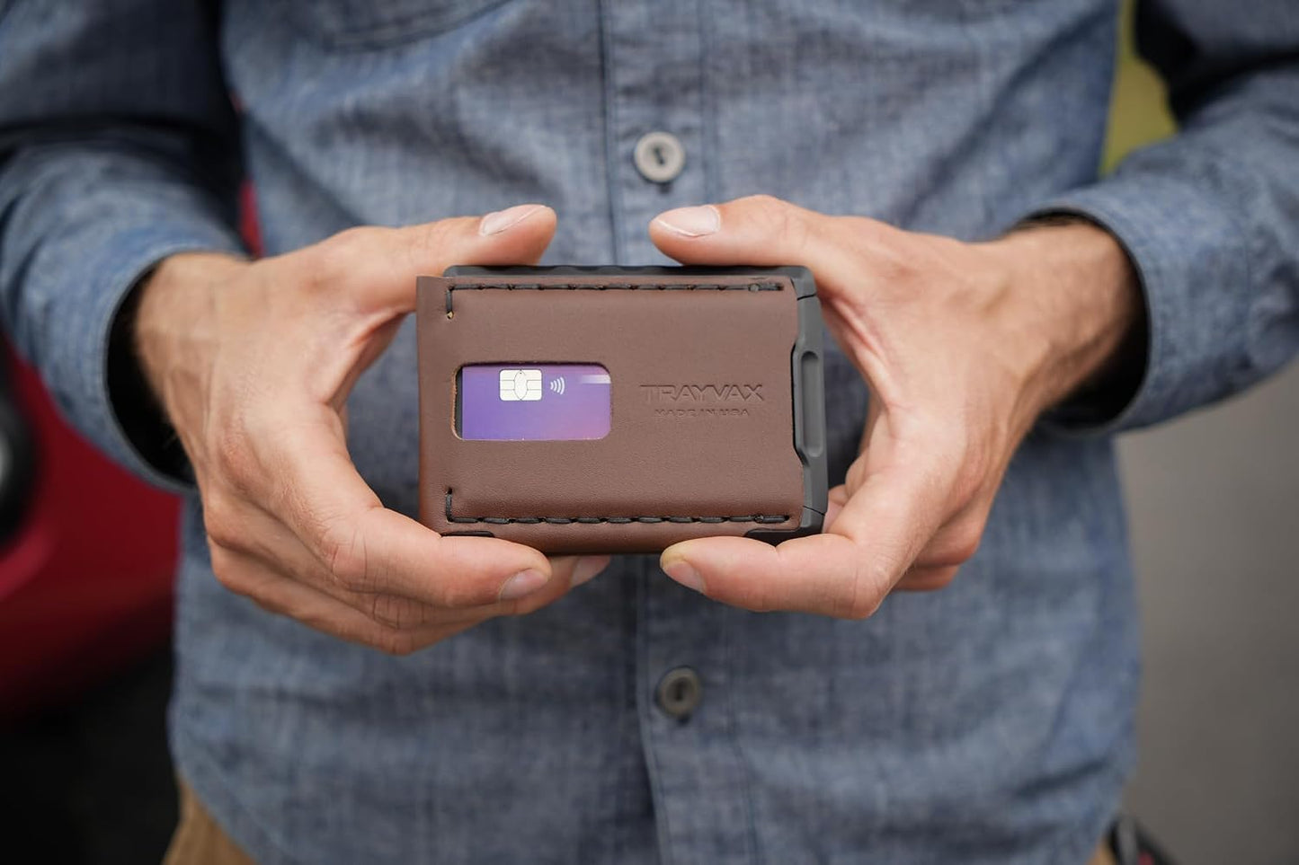 Trayvax Venture Billfold Wallet, bolsillo frontal para dinero y tar...
