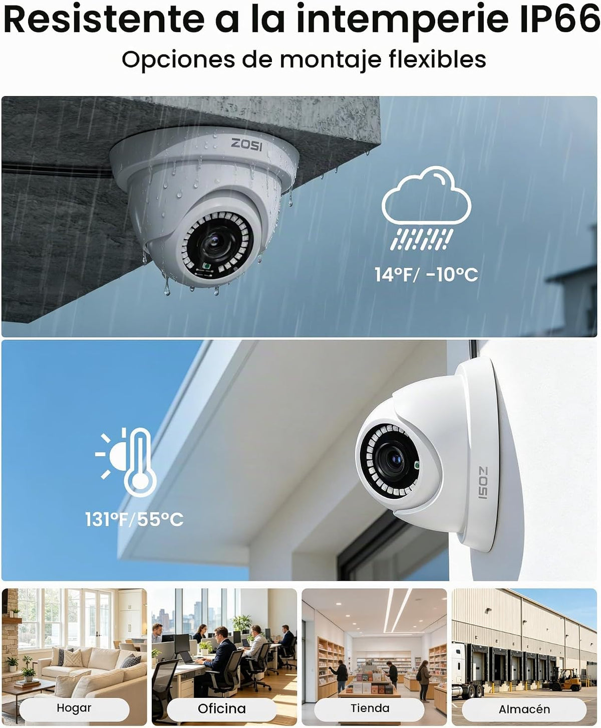 ZOSI - Sistema de cámaras de seguridad 4K Ultra HD