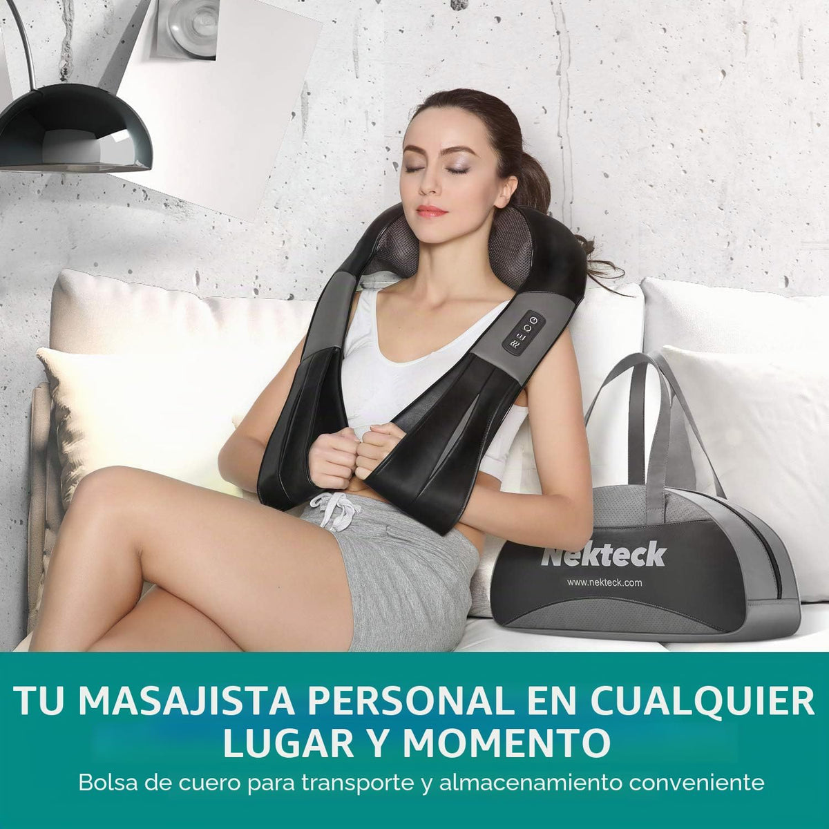 Nekteck Masajeador de Cuello para Alivio del Dolor de Tejido Profun...