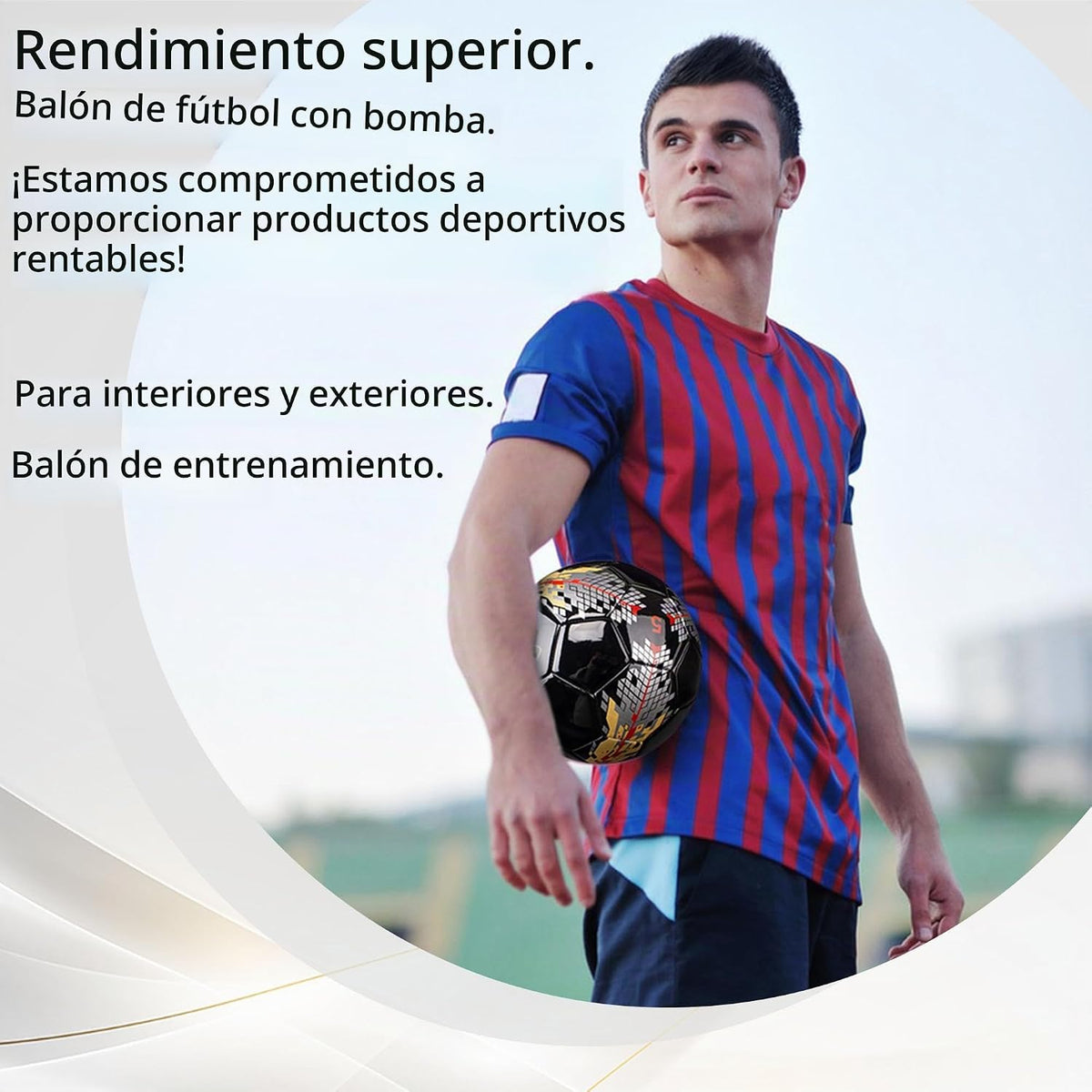Senston Balón de fútbol talla 3 y talla 4 y talla 5 para niños y ad...