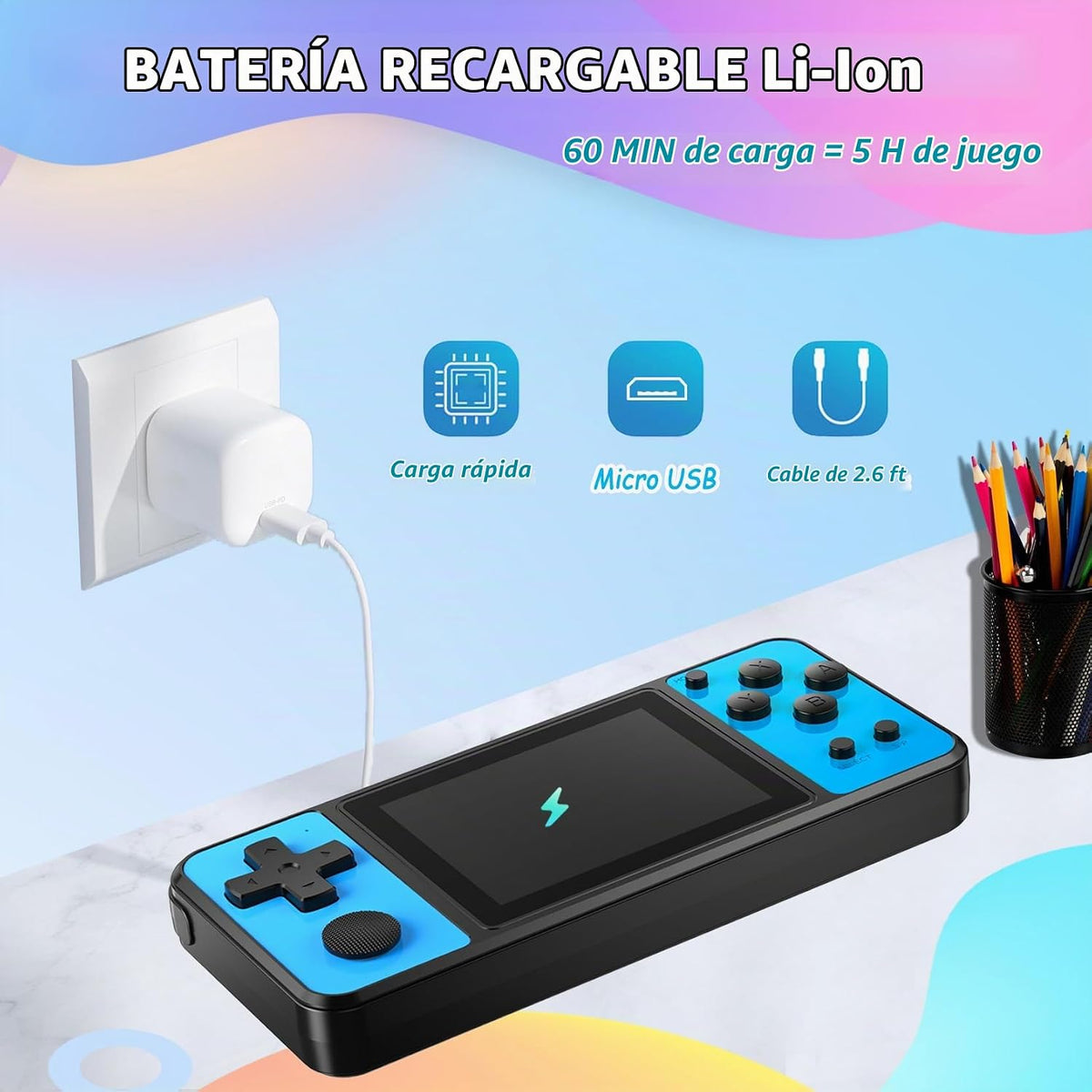 Juegos de mano de 32 bits para niños precargados 139 videojuegos re...