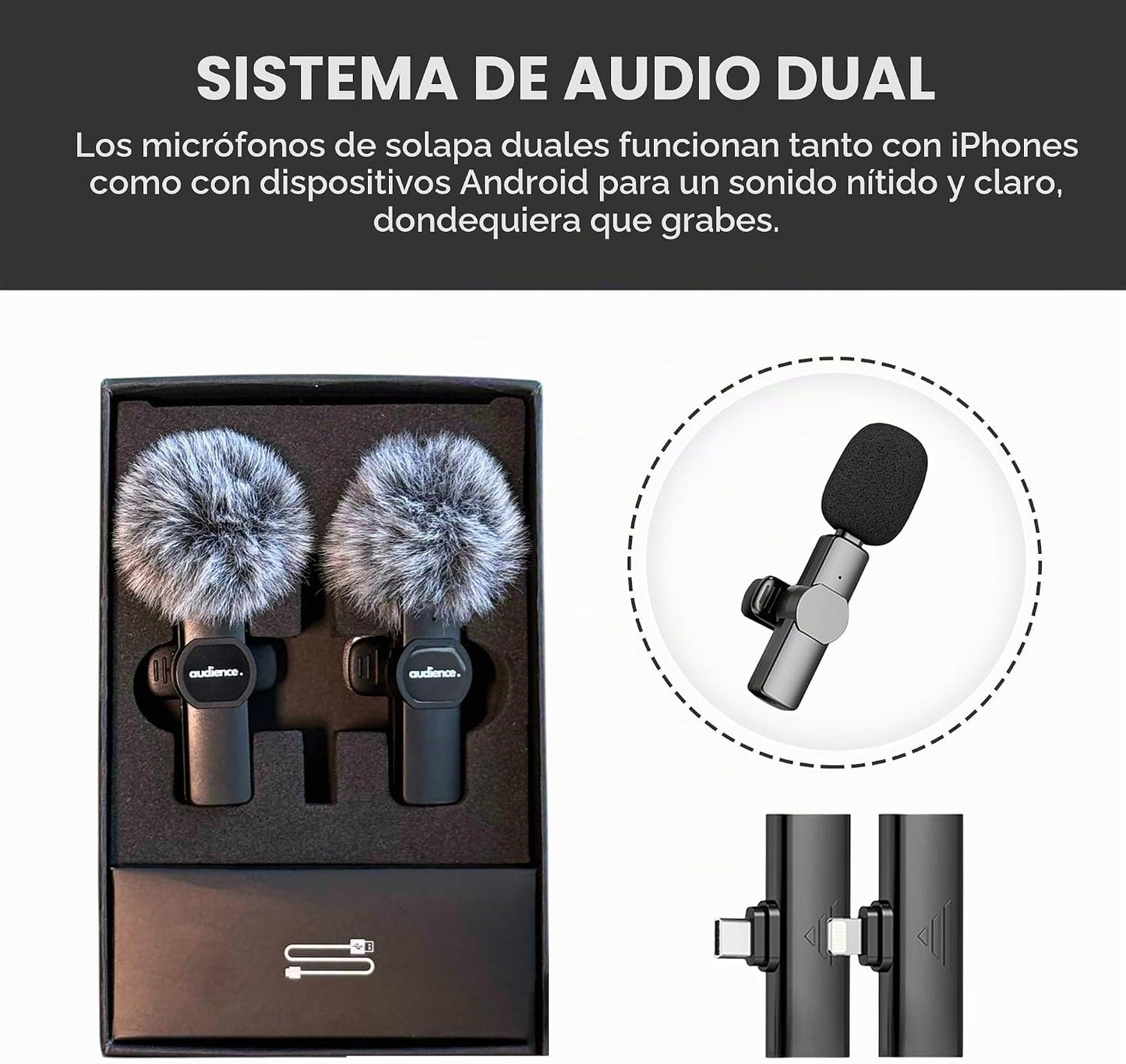 Audience Kit de creador móvil profesional - Trípode ajustable de 72...