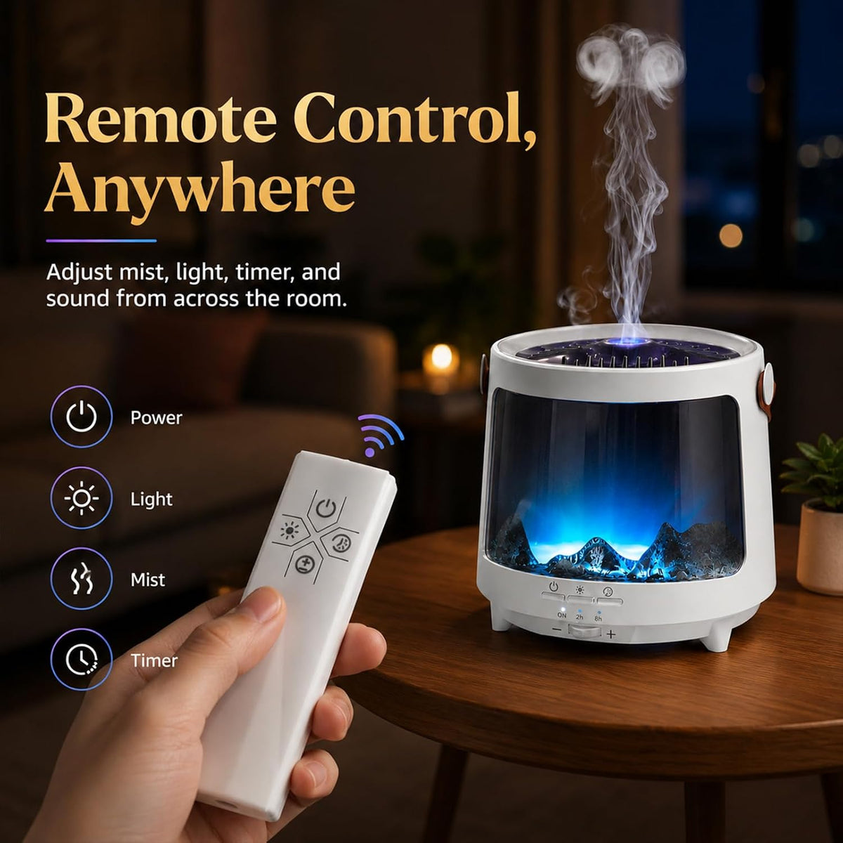 Medusa Aroma Difusor Auto-Off Cool Mist Humidificador para el hogar...