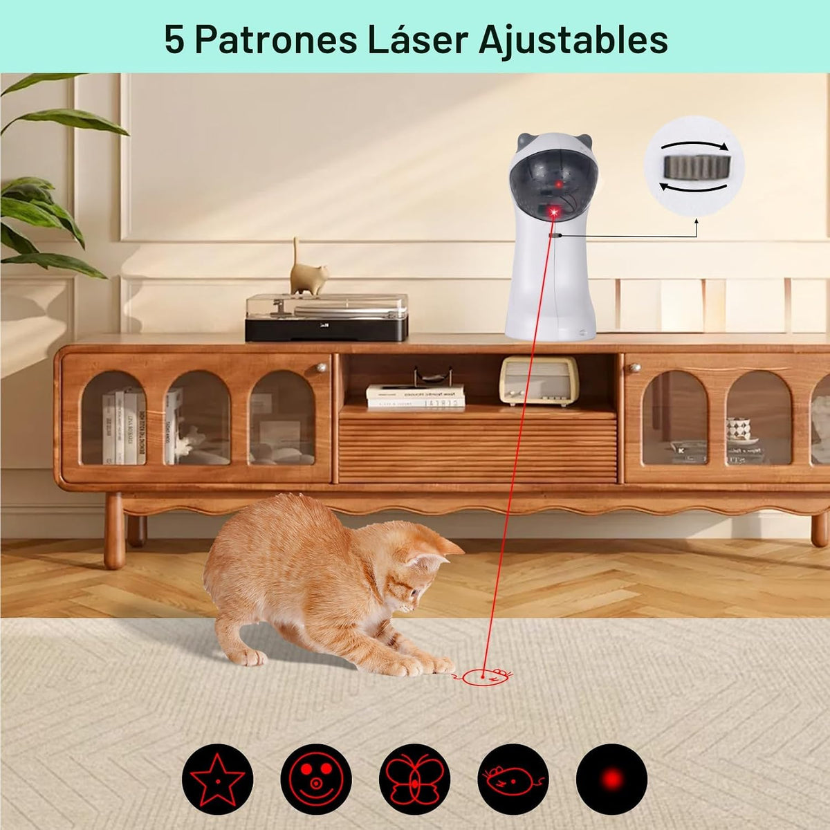 TBTeek Juguete para Gatos Automático Activado por Movimiento, Recar...