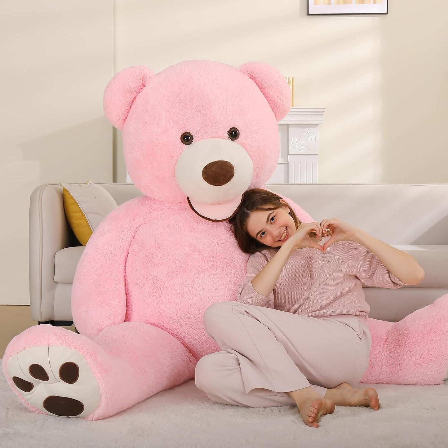 MaoGoLan Oso de Peluche Rosa Gigante de 6 pies - Animal de Peluche,...