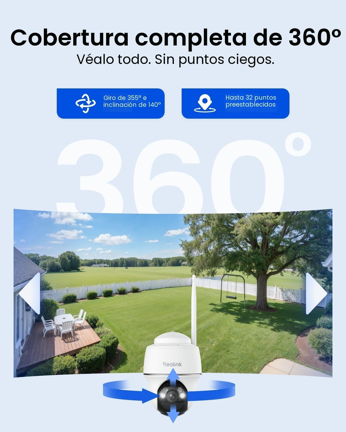 Cámara de seguridad inalámbrica para exteriores, alimentación solar...