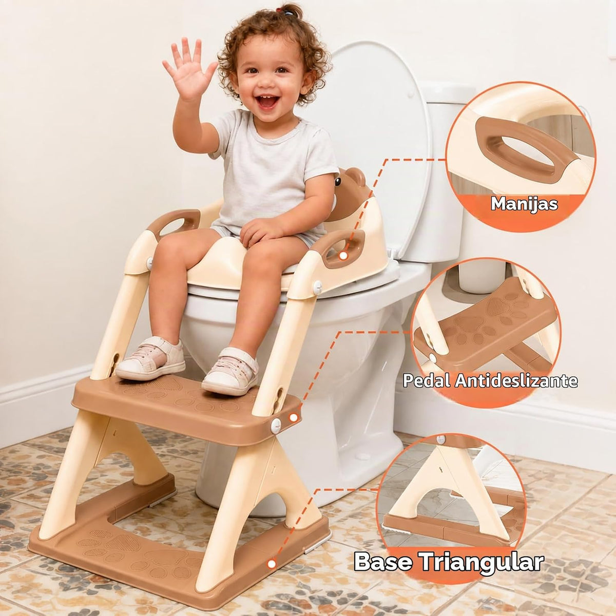 Inodoro de entrenamiento para ir al baño para niños pequeños, asien...