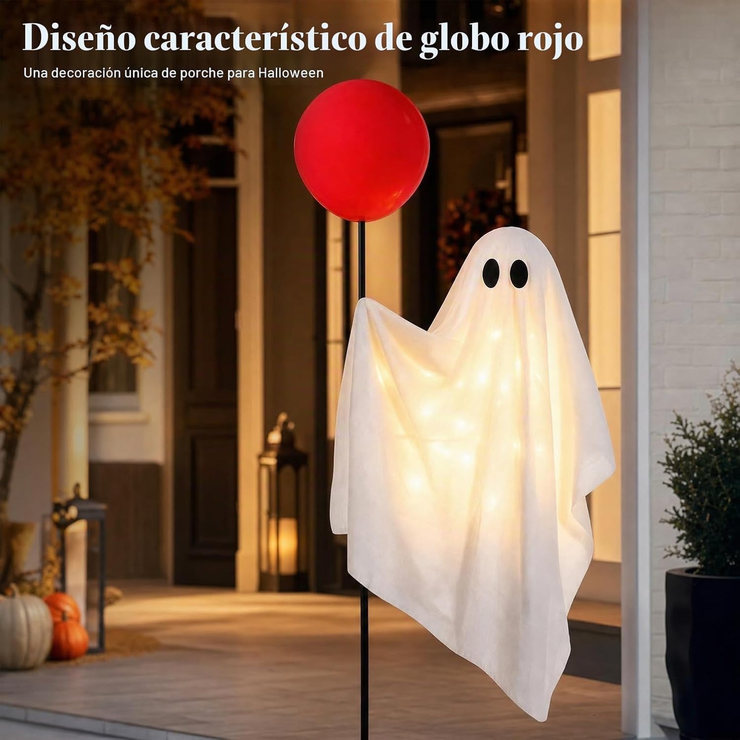 Decoraciones de Halloween al aire libre, fantasma de tamaño natural...