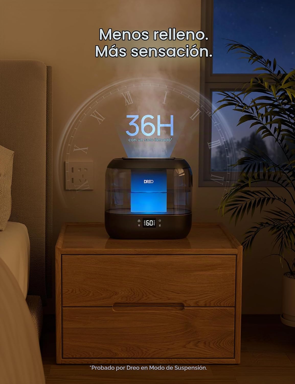 DREO Humidificadores inteligentes para dormitorio, filtro incluido,...
