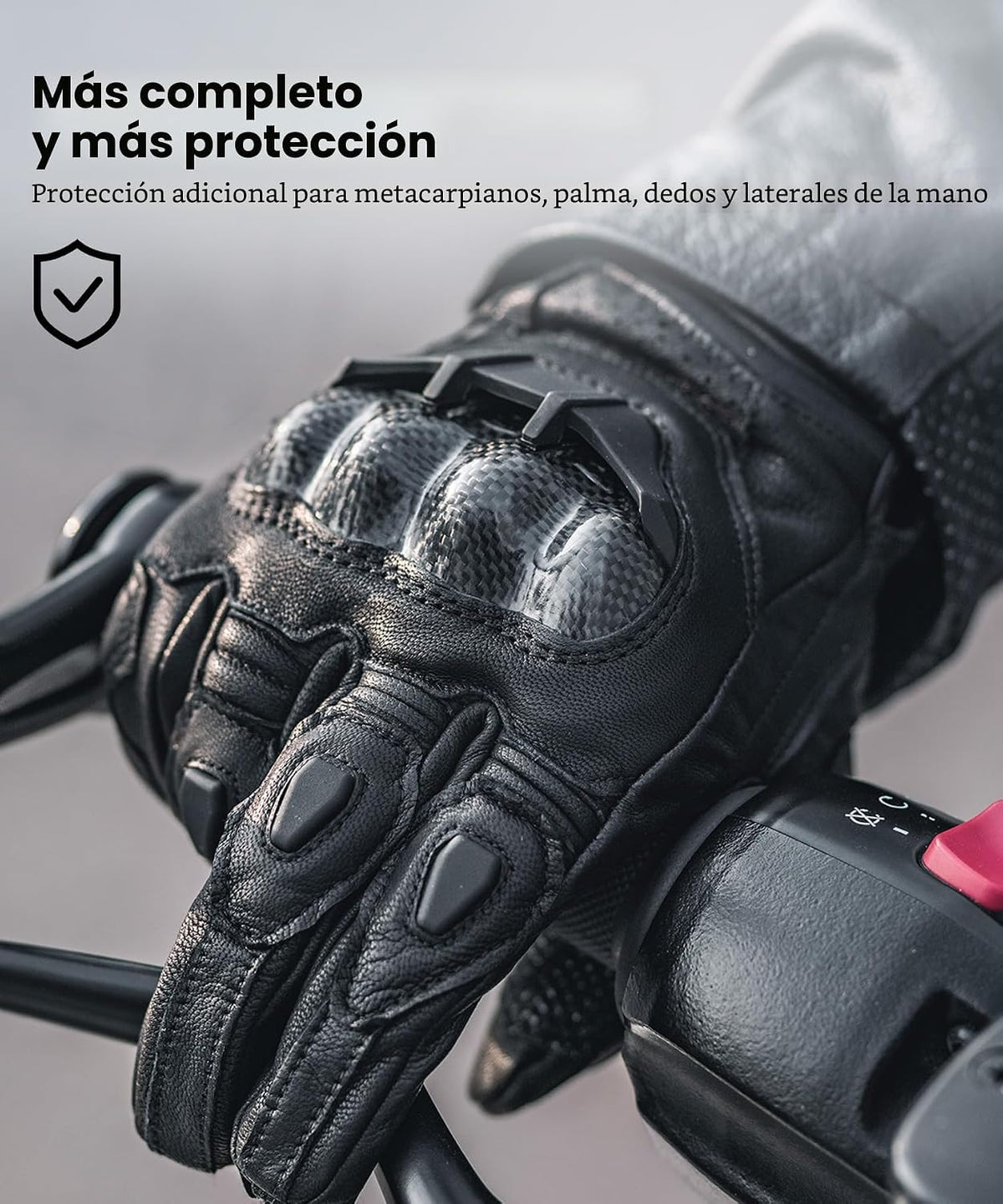 ILM guantes de motocicleta de cuero que permiten la circulación de...