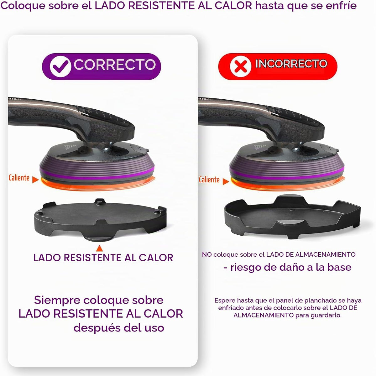 OGHom Vaporizador y plancha 2 en 1 para ropa, plancha de mano de 12...