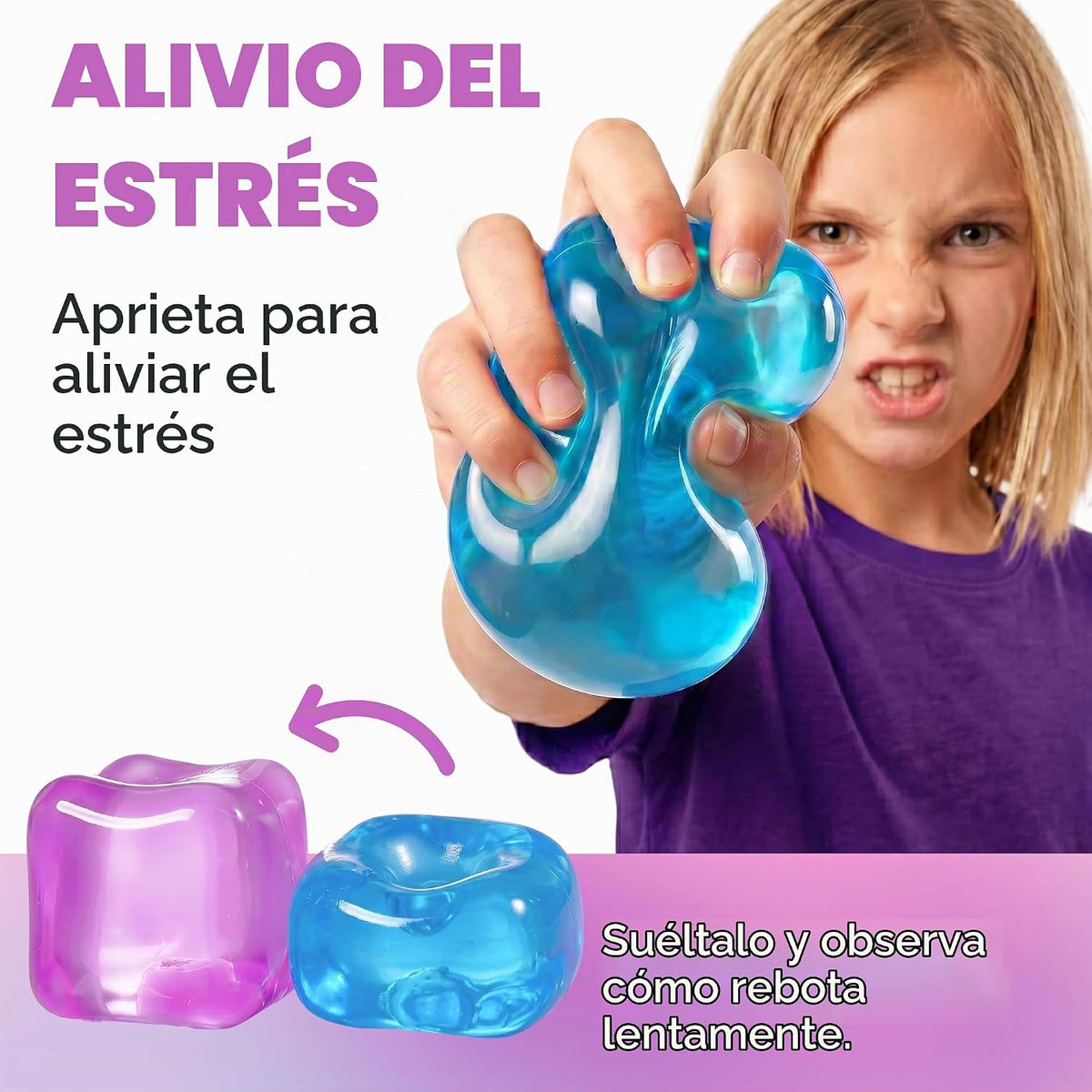 JOYIN - Paquete de 4 cubos de estrés, cubo de hielo de alta densida...