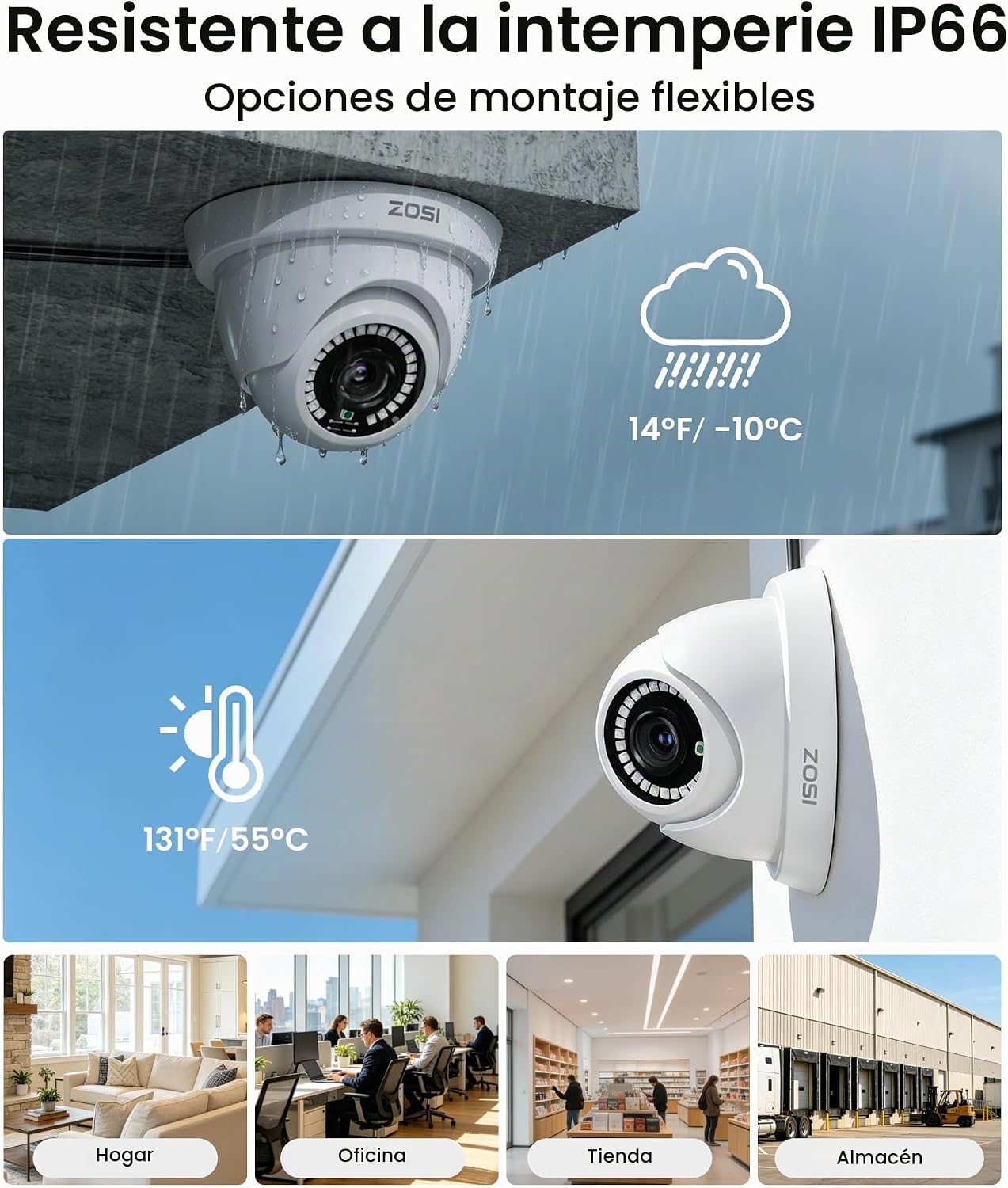 ZOSI Sistema de cámara de seguridad 3K Lite con disco duro de 1 TB,...