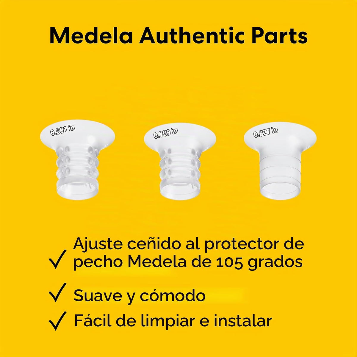 Medela Insertos de escudo de pecho compatibles con brida de 0.591 i...