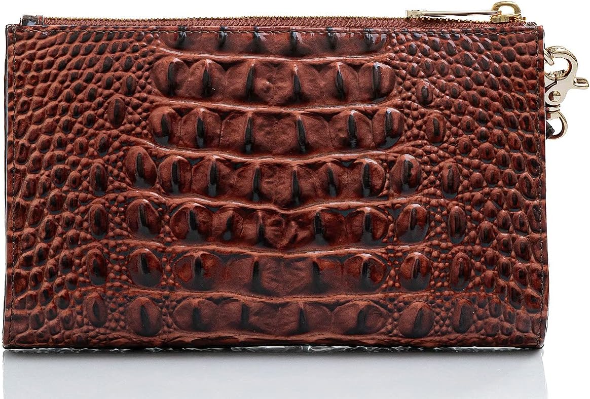 BRAHMIN Melbourne Daisy Clutch - Bolso de cuero - Interior forrado...