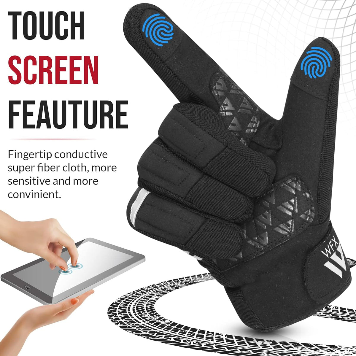 WFX Guantes de motocicleta de alta calidad, resistentes al viento,...