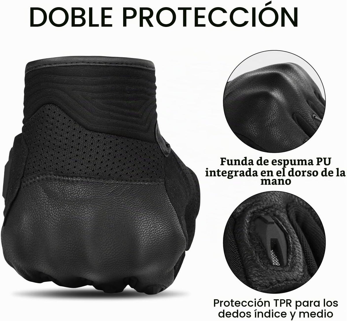 INBIKE Guantes de motocicleta para hombres y mujeres, costuras de c...