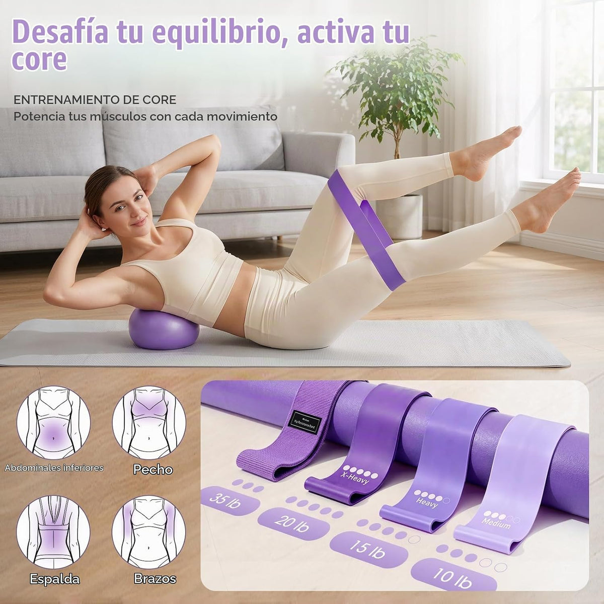 Kit de Pilates, Equipo de Pilates para Entrenamientos en casa, Kit...