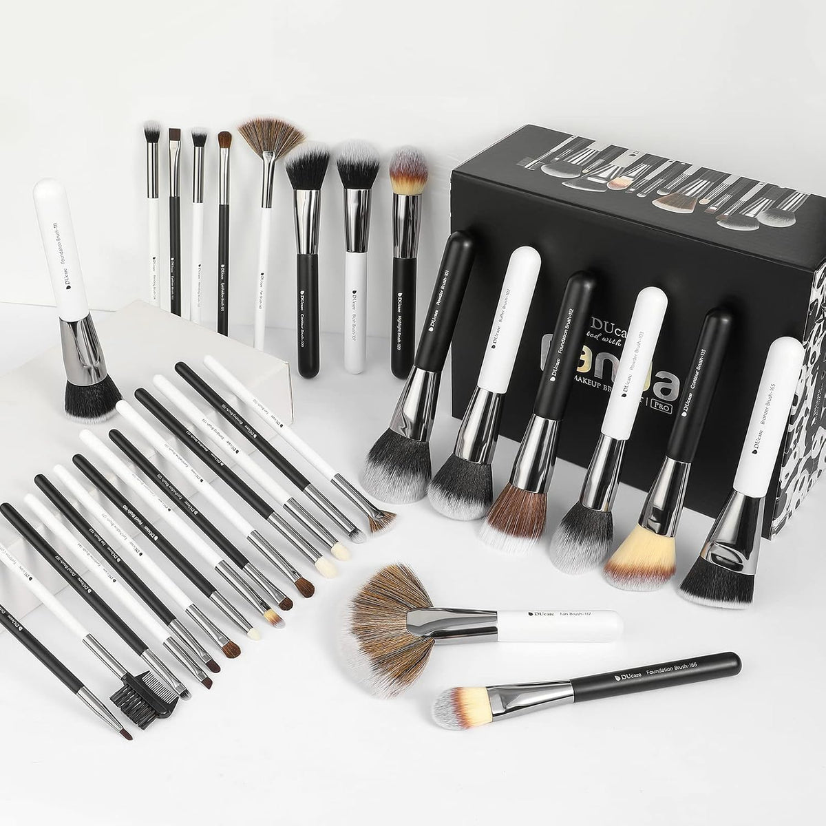 DUcare Juego de brochas de maquillaje profesional, 31 piezas, serie...