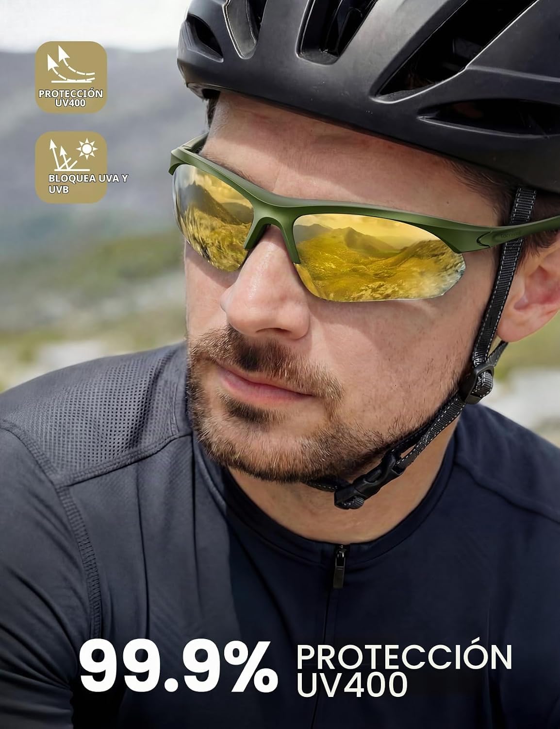 Lamicall Gafas de Sol Deportivas polarizadas de 22 g para Hombres y...