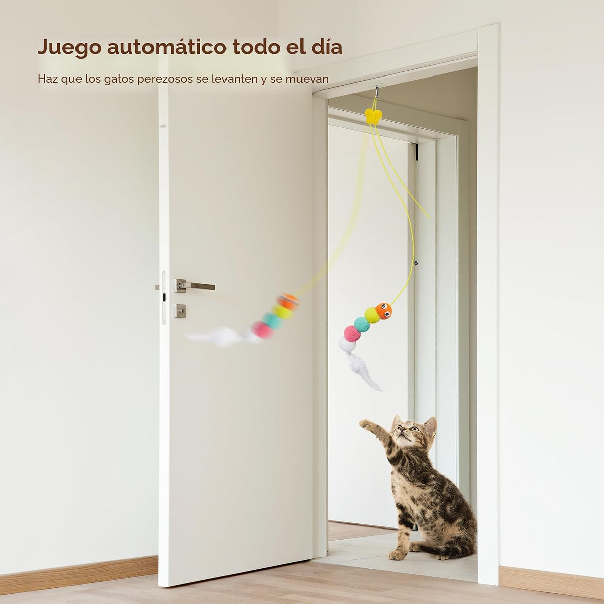 Potaroma Juguetes Interactivos de Plumas para Gatos 5 Piezas, Tease...