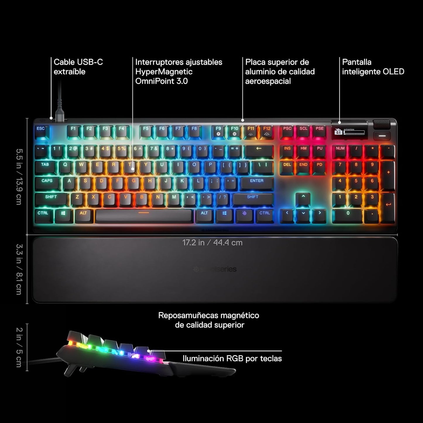SteelSeries Interruptores hipermagnéticos Apex Pro Gen 3 OmniPoint...