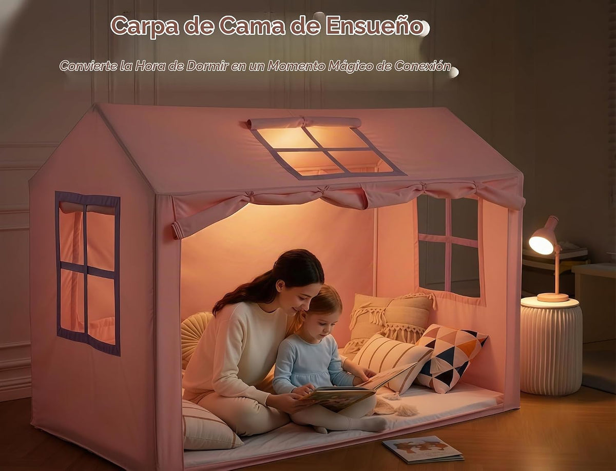 WANFASO Tienda de campaña para cama individual interior con dosel p...