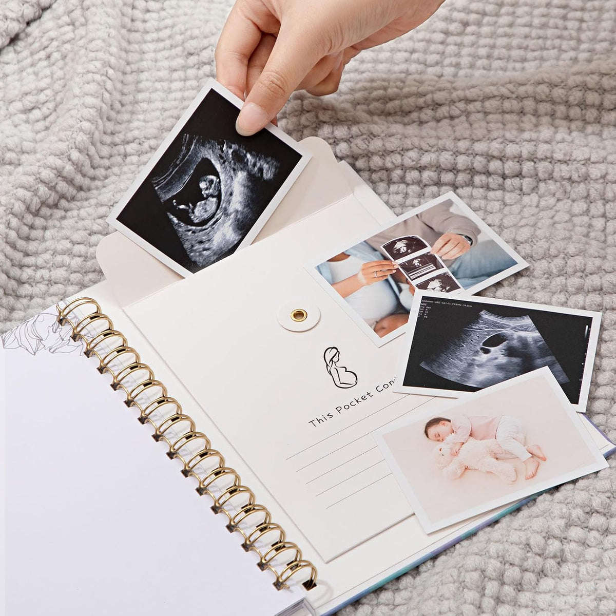 Diario de embarazo para madres primerizas, álbum de recortes de tap...