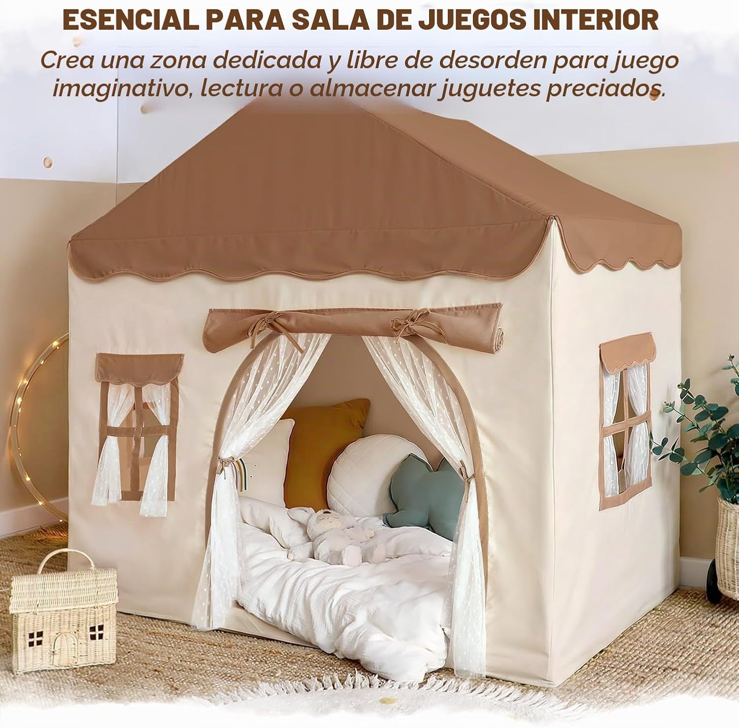 Tienda de campaña de juegos para niños con doble puerta Castillo de...