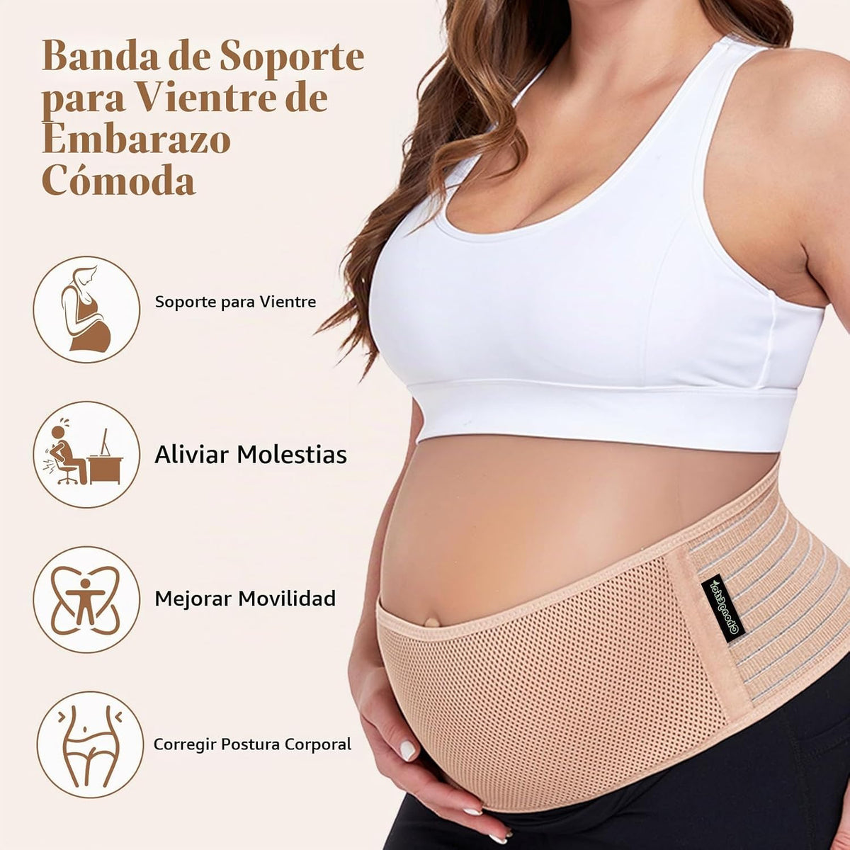 ChongErfei Banda para el vientre del embarazo Cinturón de maternida...