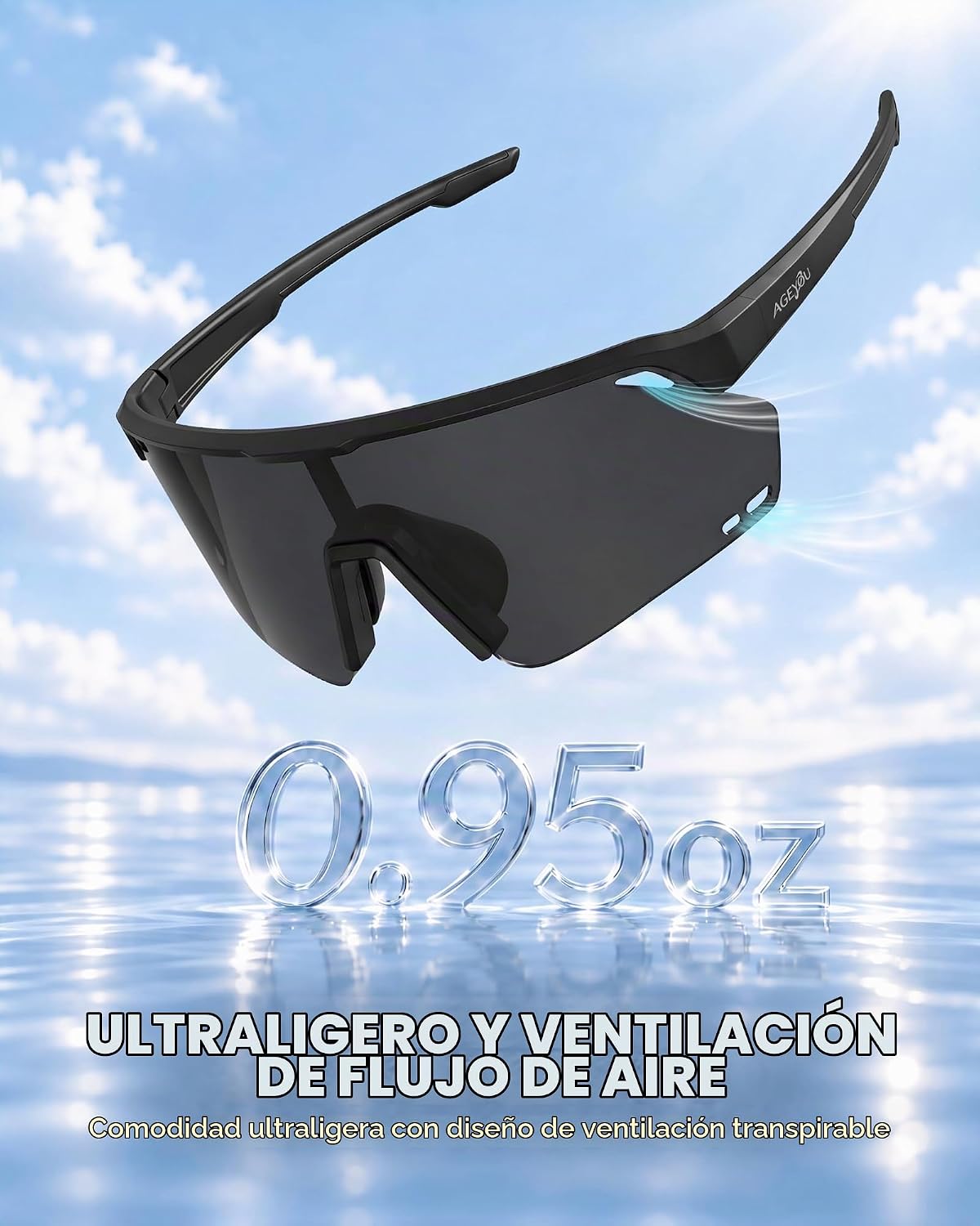 AGEYOU Gafas de sol deportivas polarizadas para hombres y mujeres |...