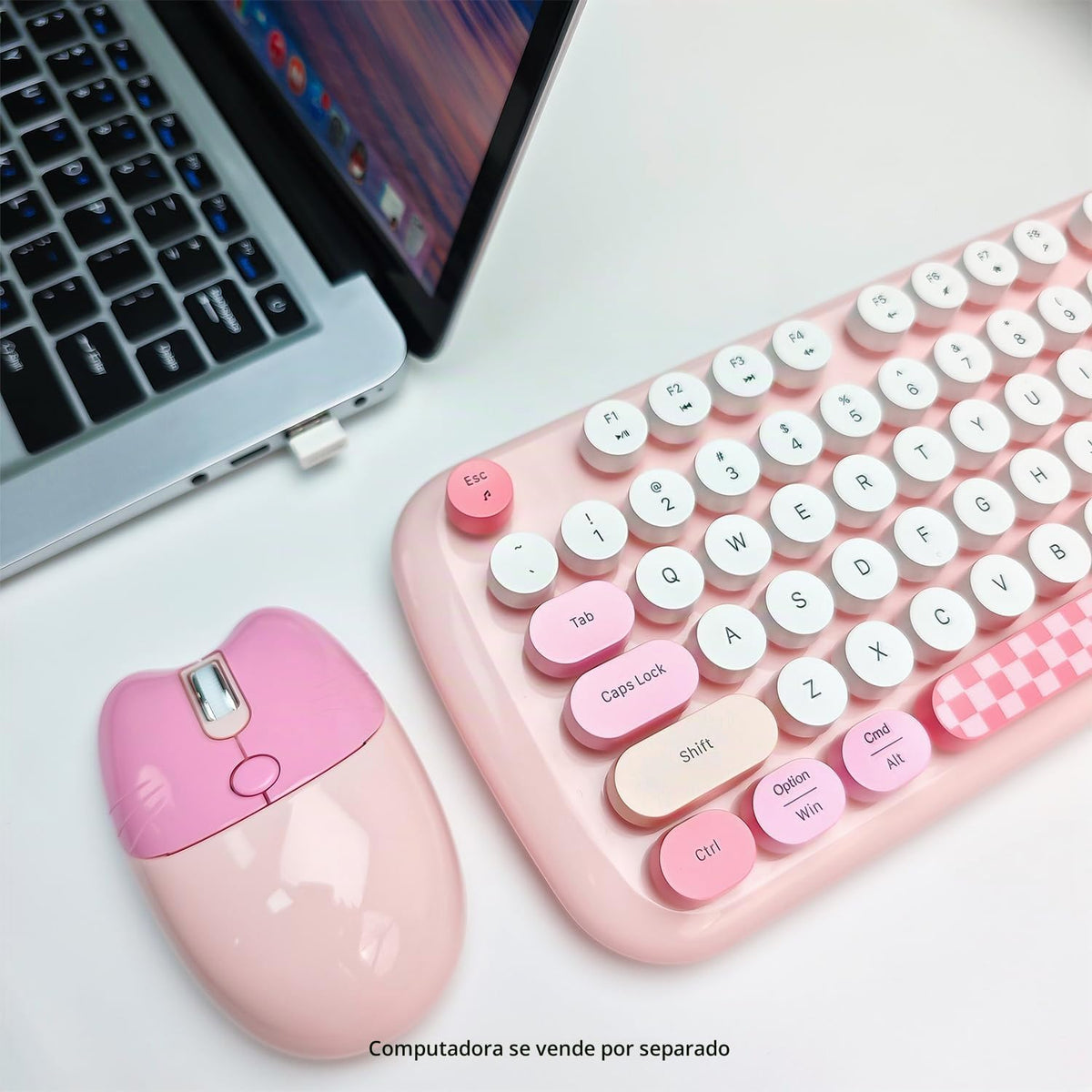 SaharaCase - Combo de teclado y mouse inalámbricos con clic silenci...