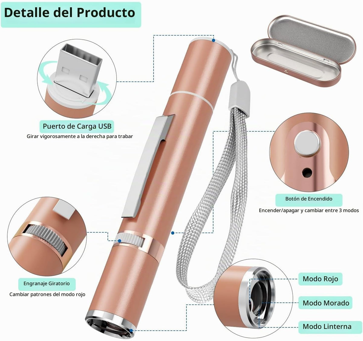 TBTeek Juguete para gatos, con caja de metal, 2 piezas, 7 patrones...